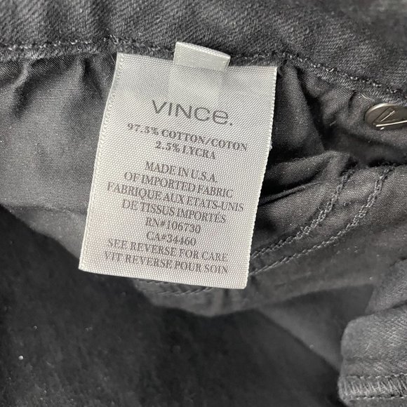 Vince Black Jeans with Zipper Detail - Picture 4 of 9
